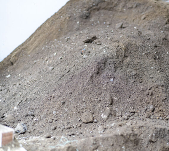 Pile of dirt in construction